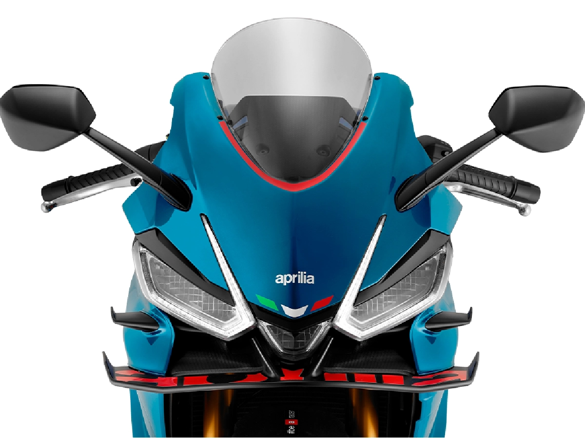 Aprilia RS 660 LED headlight and front fairing close-up