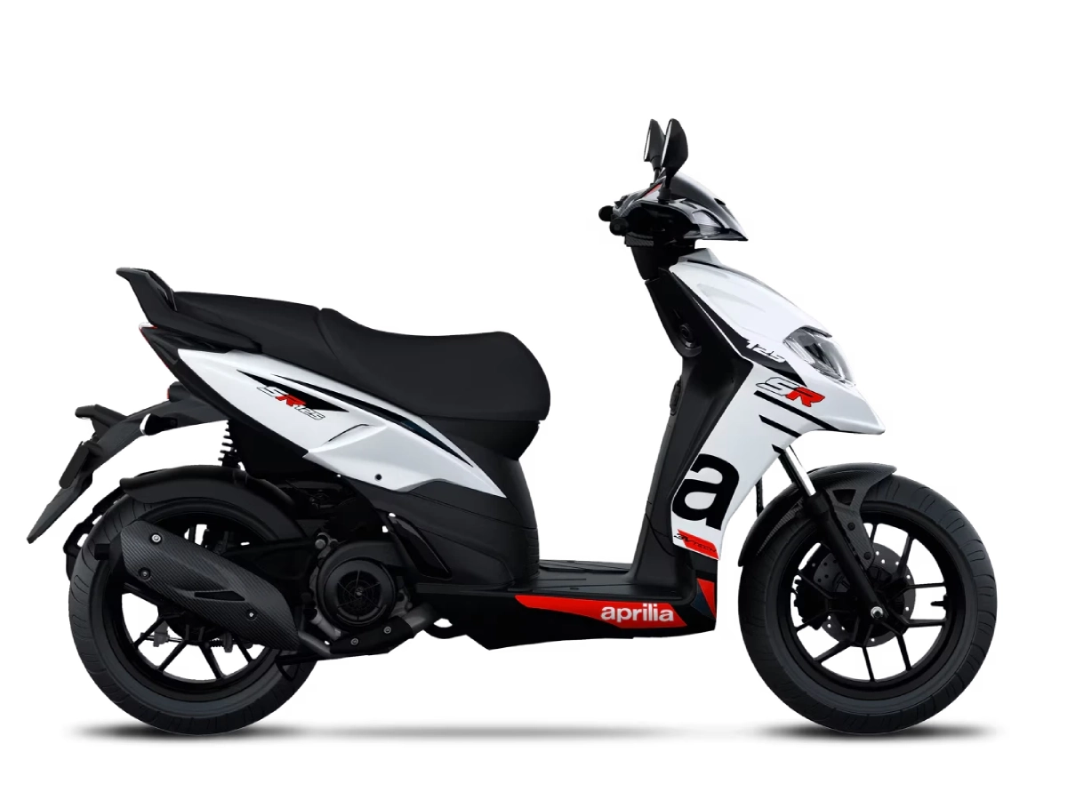 Aprilia SR 125 Essence White colour variant side profile