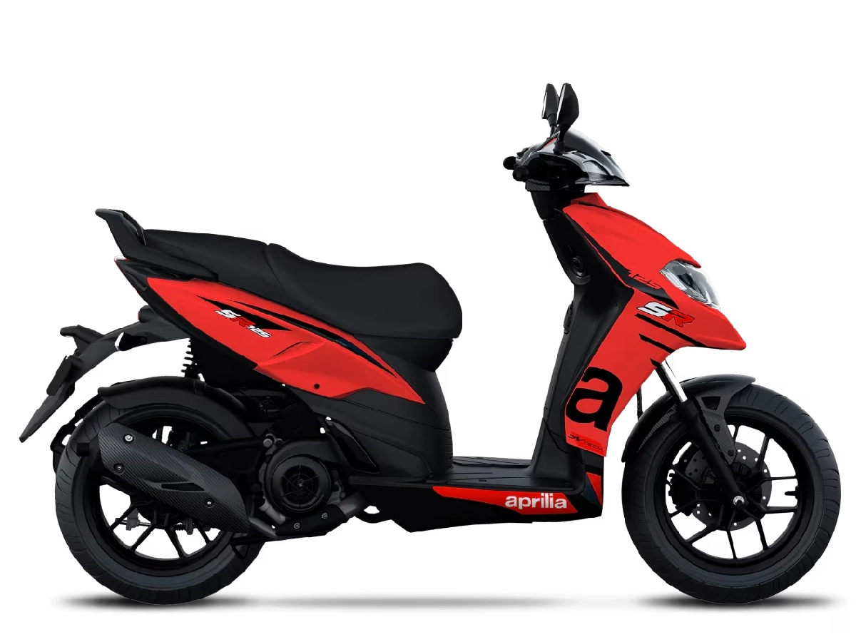 Aprilia SR 125 Power Red colour variant side profile