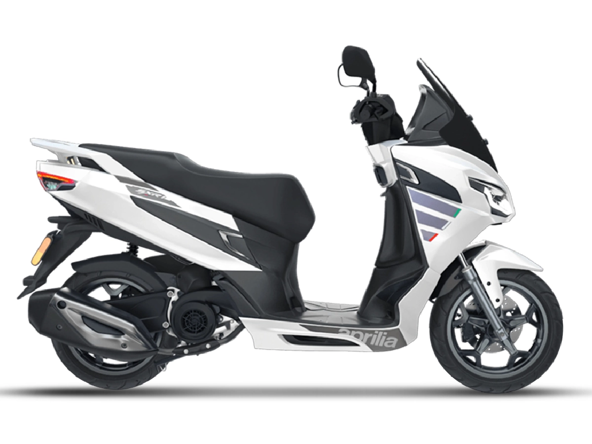 Aprilia SXR 125 Essence White colour variant scooter