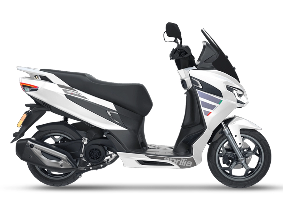 Aprilia SXR 160 Essence White colour option scooter
