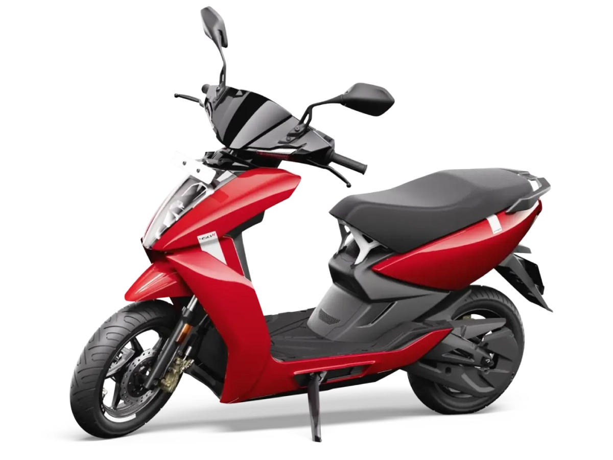 Ather 450 electric scooter in True Red colour finish