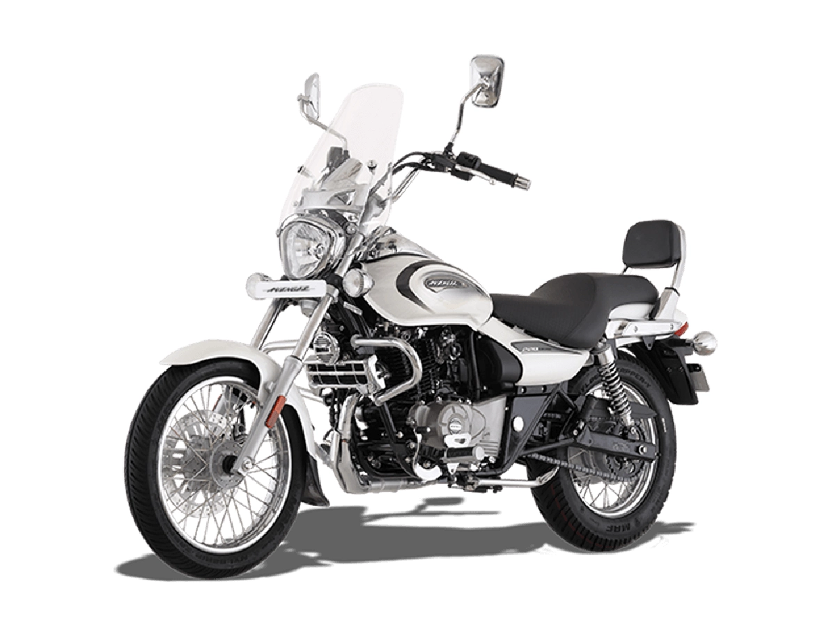 Bajaj Avenger Cruise 220 white colour front three quarter angle