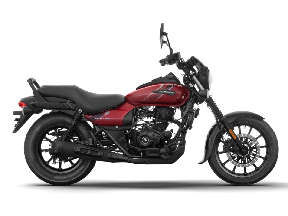 Bajaj Avenger Street 220 in Cocktail Wine Red side profile