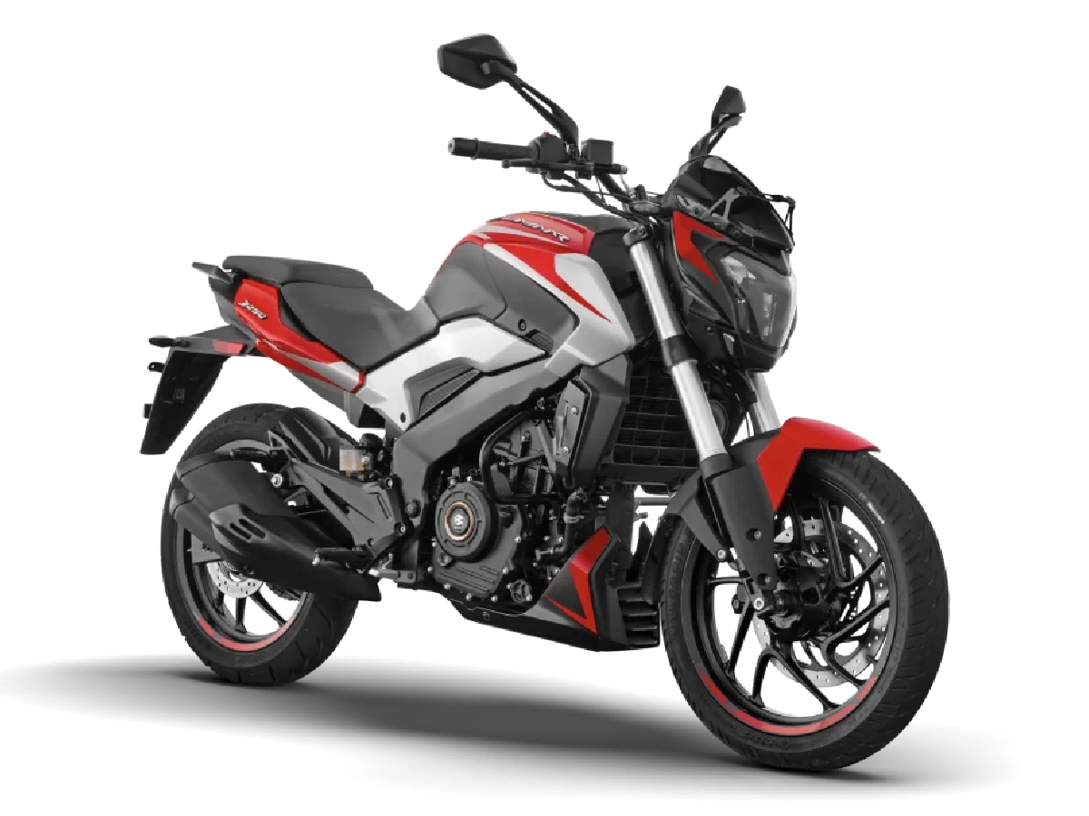 Bajaj Dominar 250 Canyon Red front angle studio image