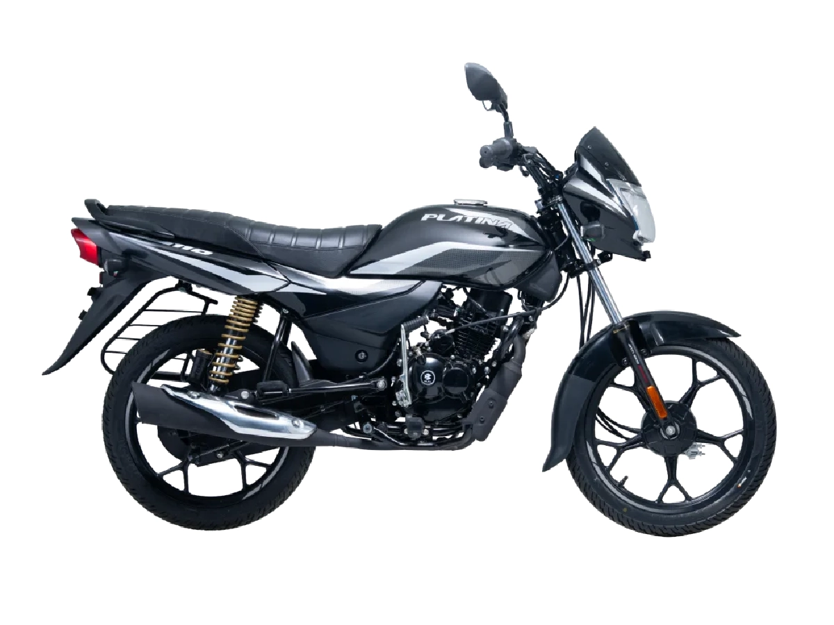 Right side view of Bajaj Platina 110 Drum commuter bike