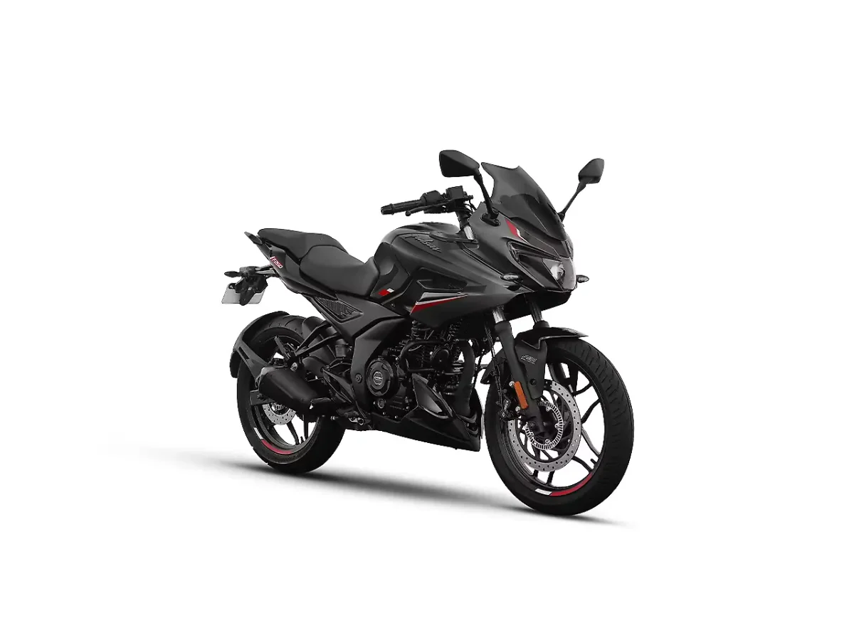 Bajaj Pulsar F250 in Brooklyn Black colour - side profile