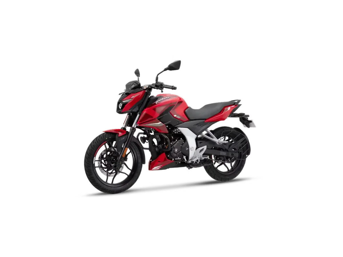 Bajaj Pulsar N160 in Racing Red & Rush Red colour - side profile