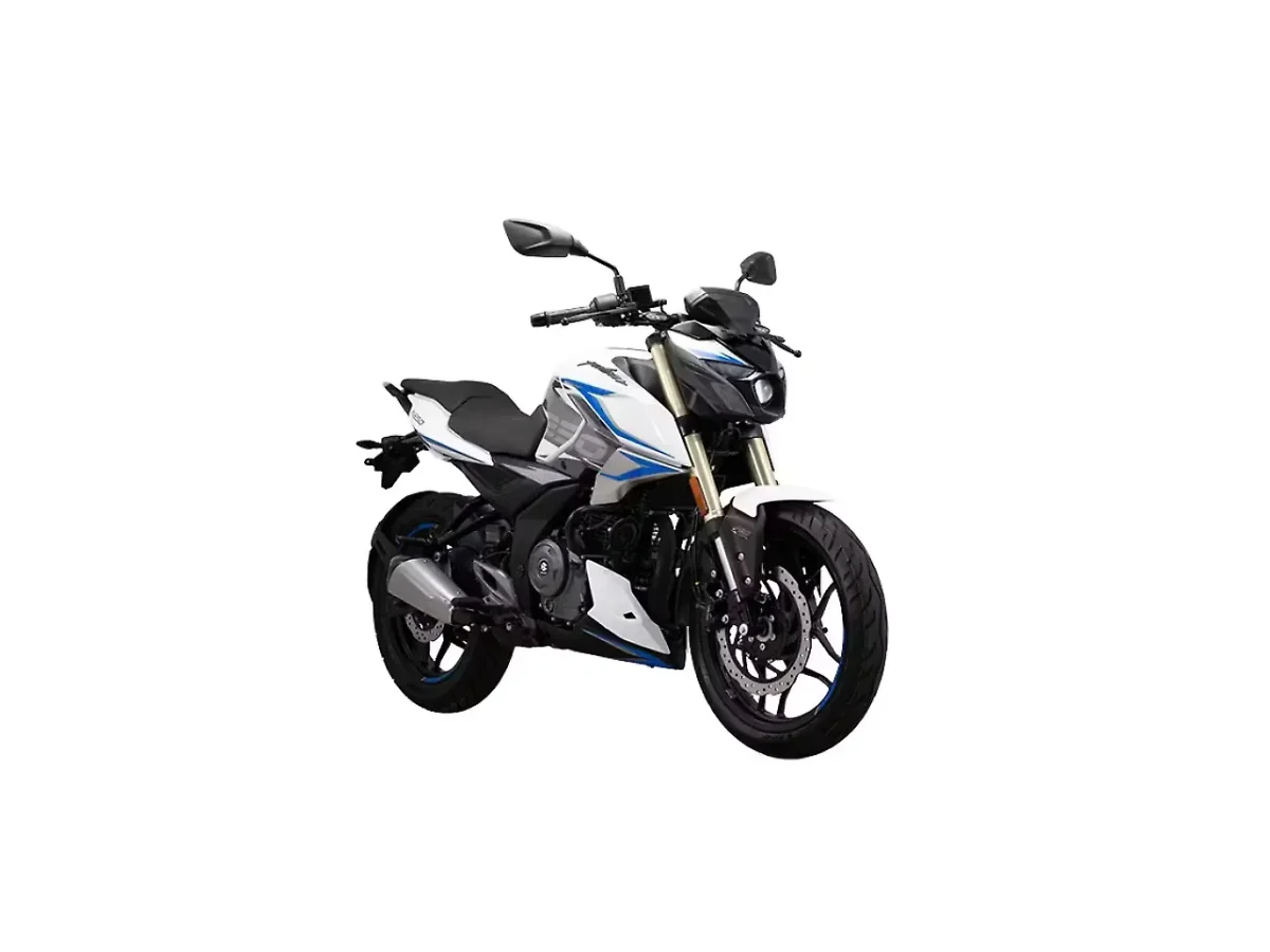 Bajaj Pulsar N250 in Pearl Metallic White colour - side profile