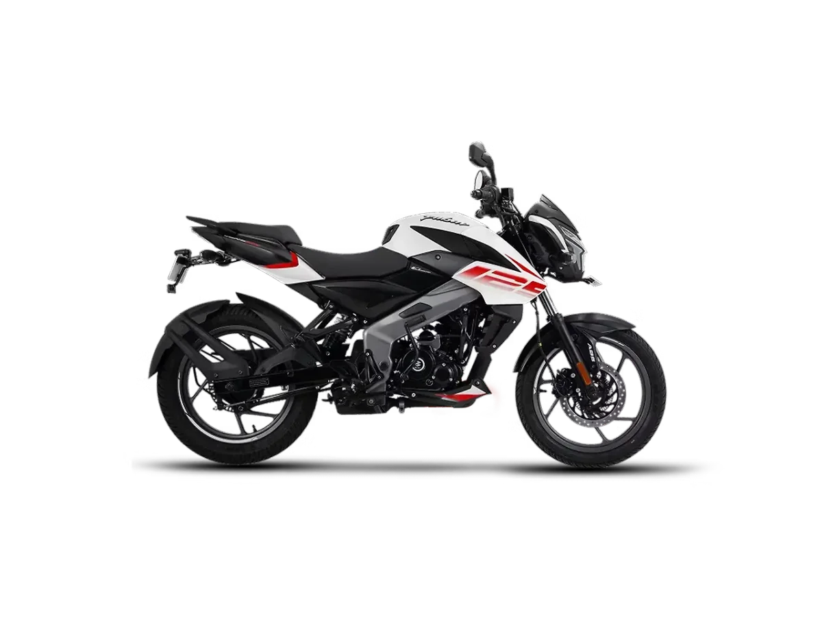 Bajaj Pulsar NS125 in Pearl Metallic White colour - side profile