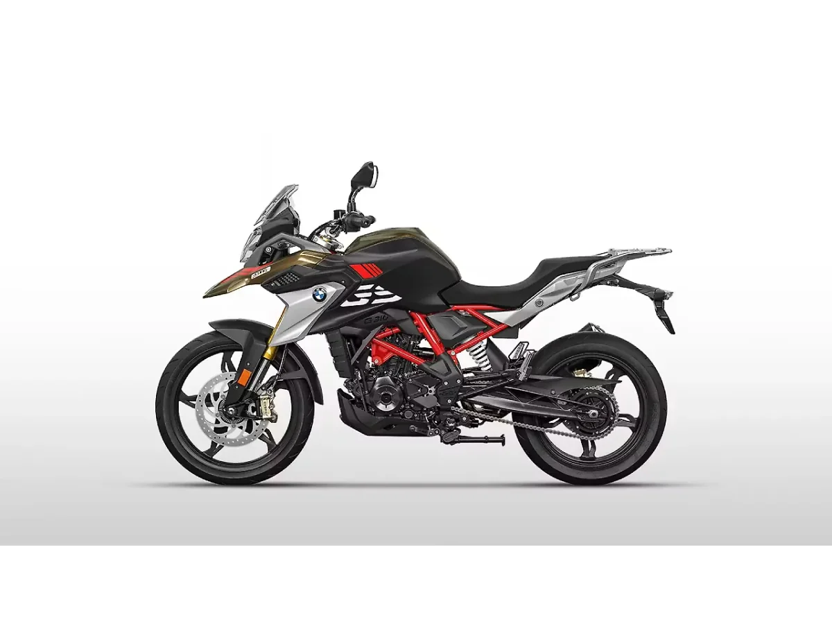 BMW G 310 GS in Kalamata Dark Gold Metallic colour - side profile