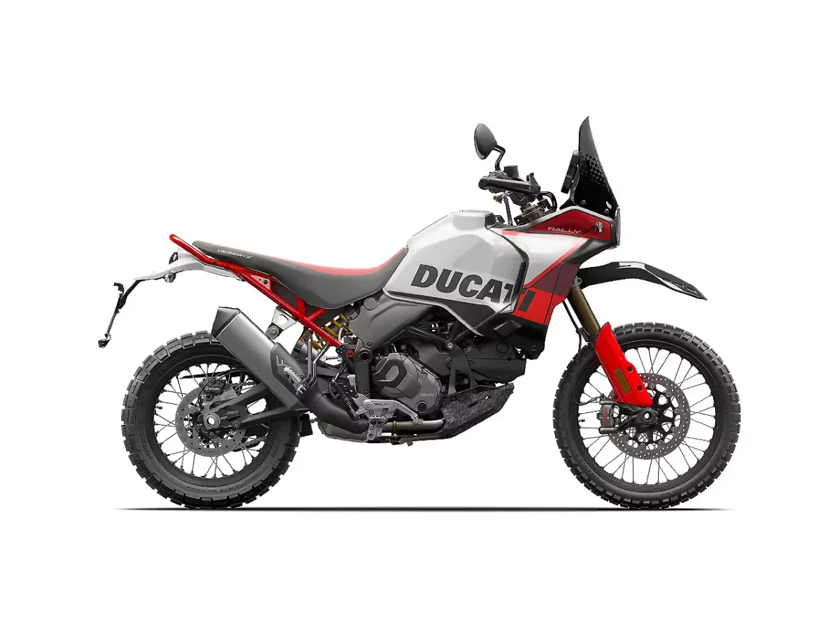 Ducati DesertX in Rally colour - side profile