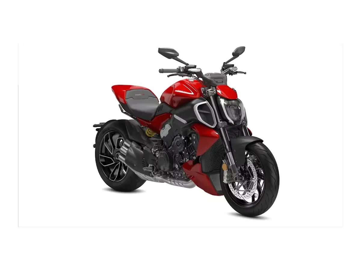 Ducati Diavel V4 in Ducati Red colour - side profile