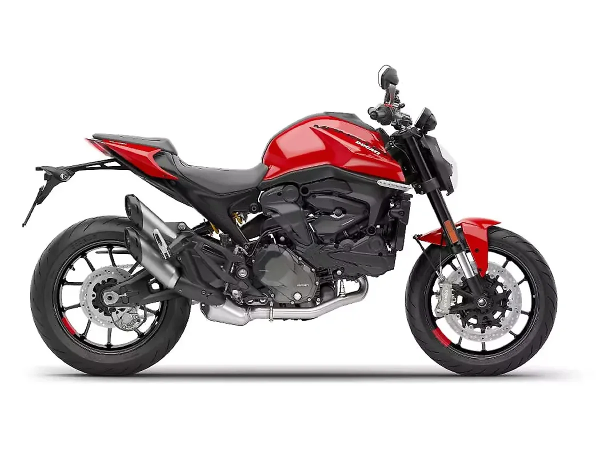 Ducati Monster in Ducati Red colour - side profile