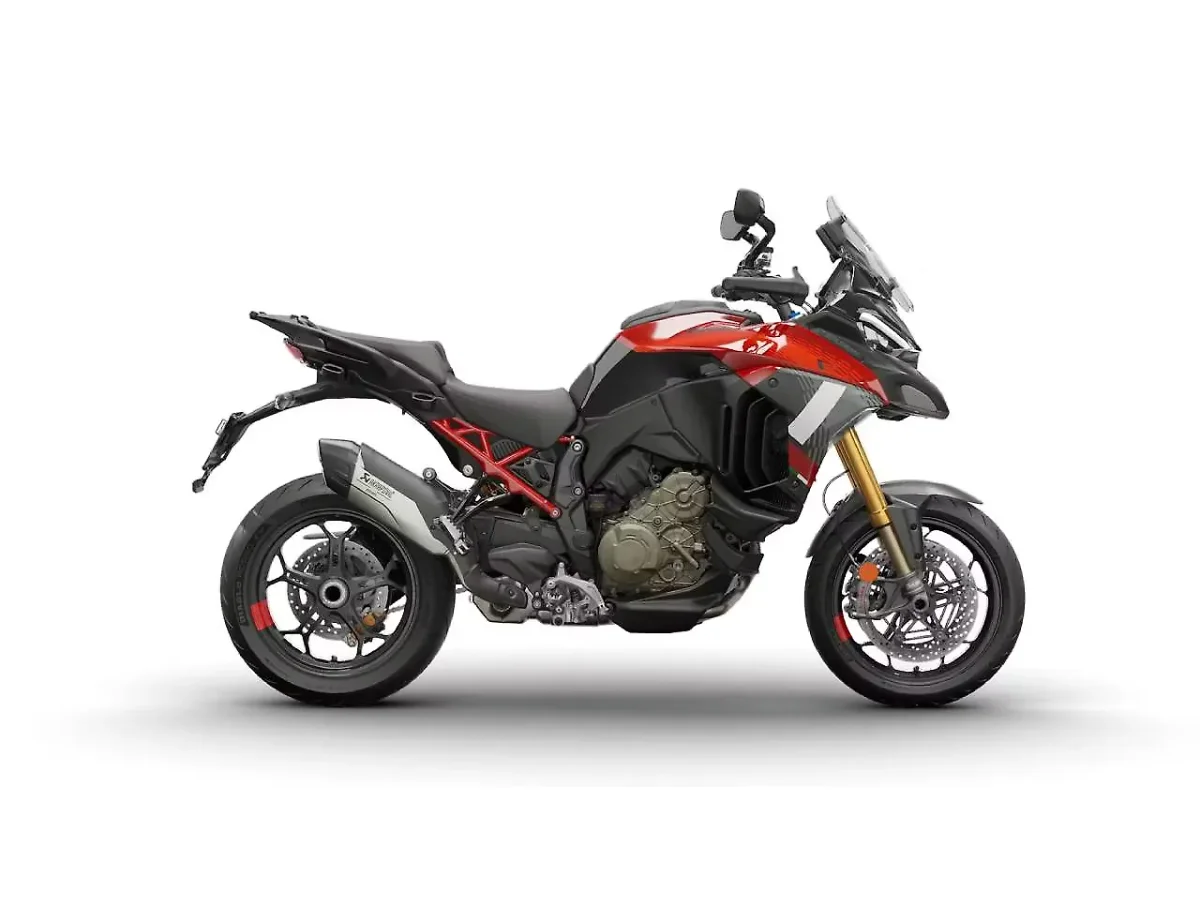 Ducati Multistrada V4 in Red and Black colour - side profile
