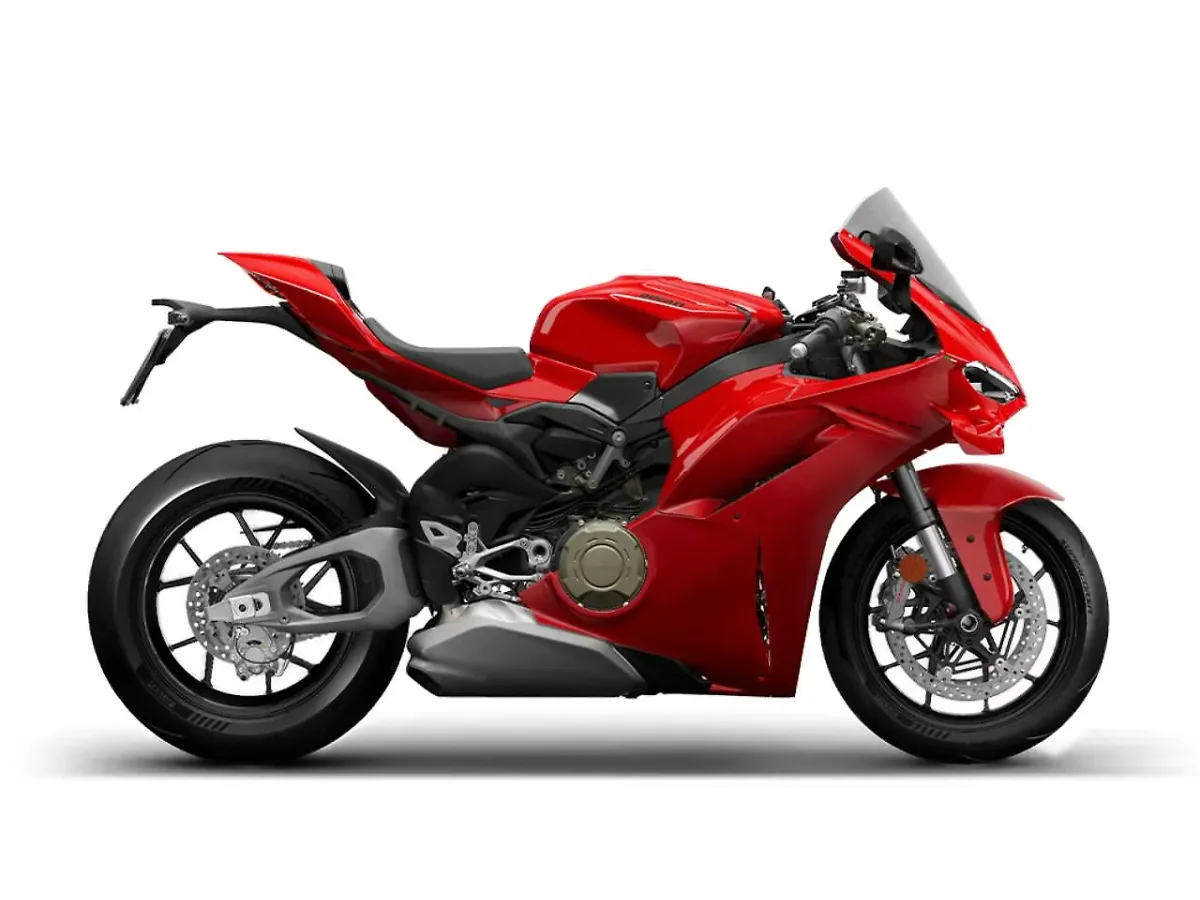 Ducati Panigale V4 in Ducati Red colour - side profile