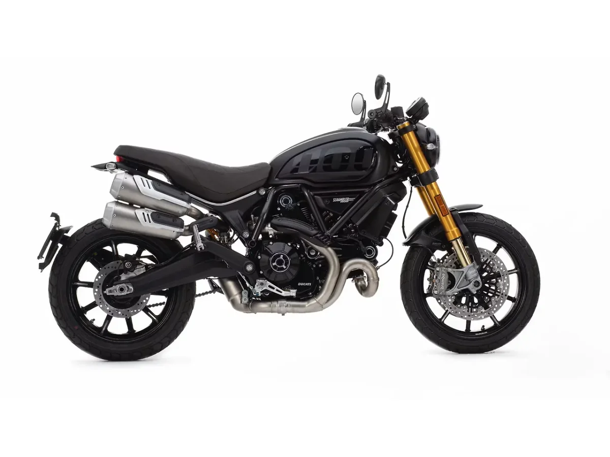 Ducati Scrambler 1100 in Matt Black colour - side profile