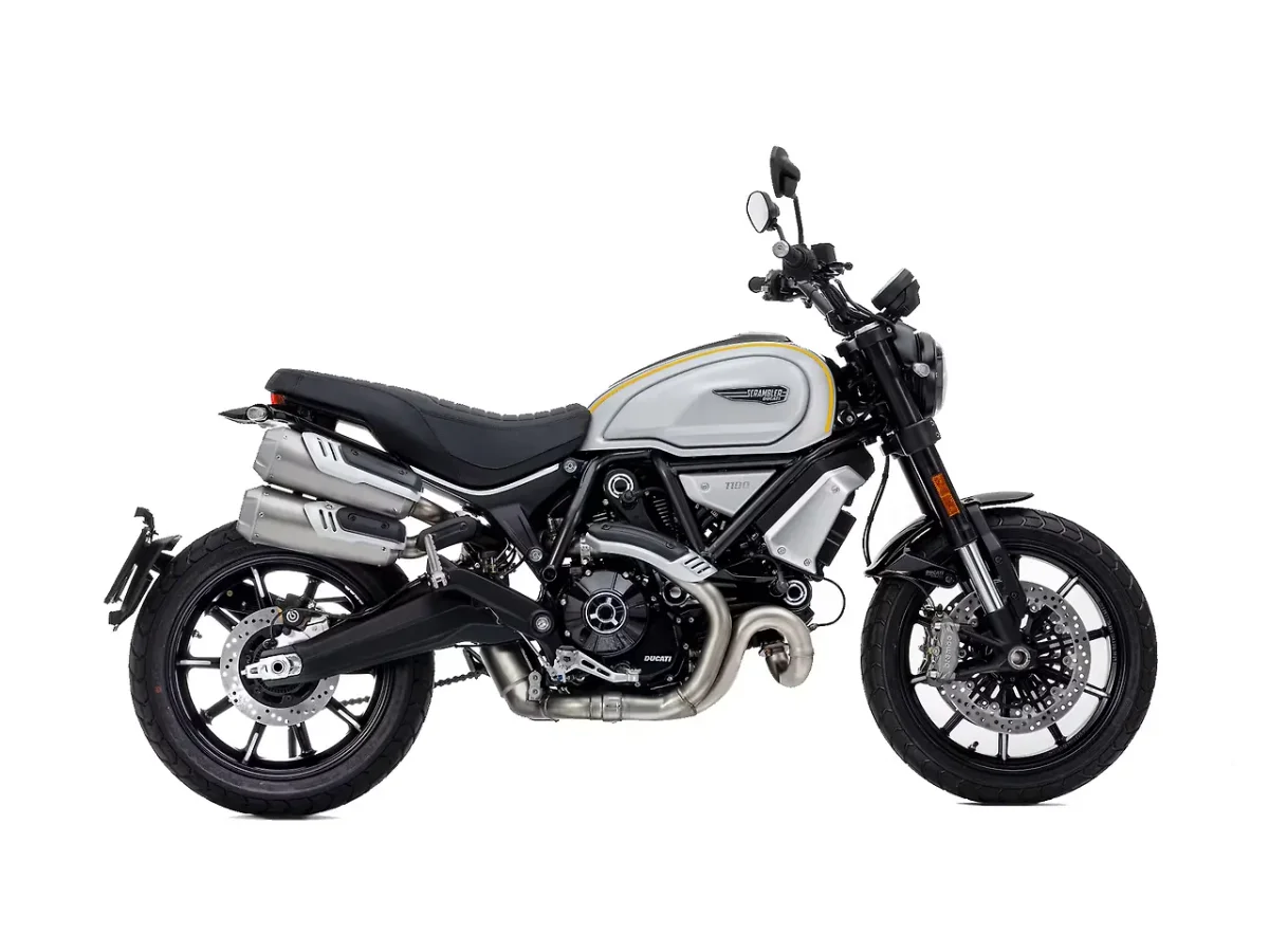 Ducati Scrambler 1100 in Ocean Drive colour - side profile
