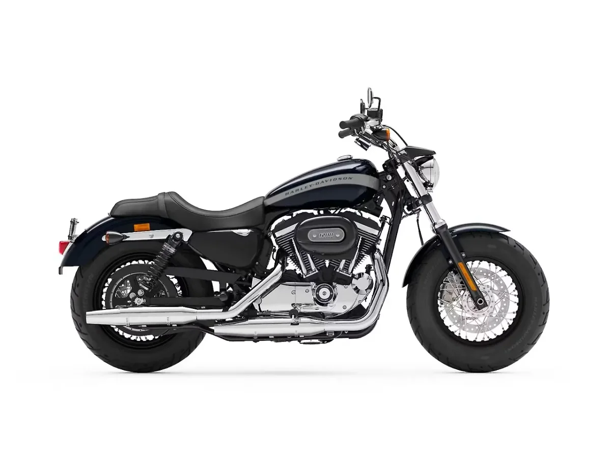 Harley-Davidson 1200 Custom in Midnight Blue colour - side profile