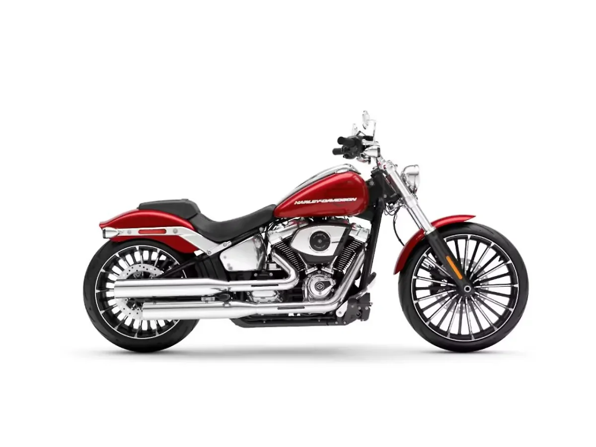 Harley-Davidson Breakout in Brilliant Red colour - side profile