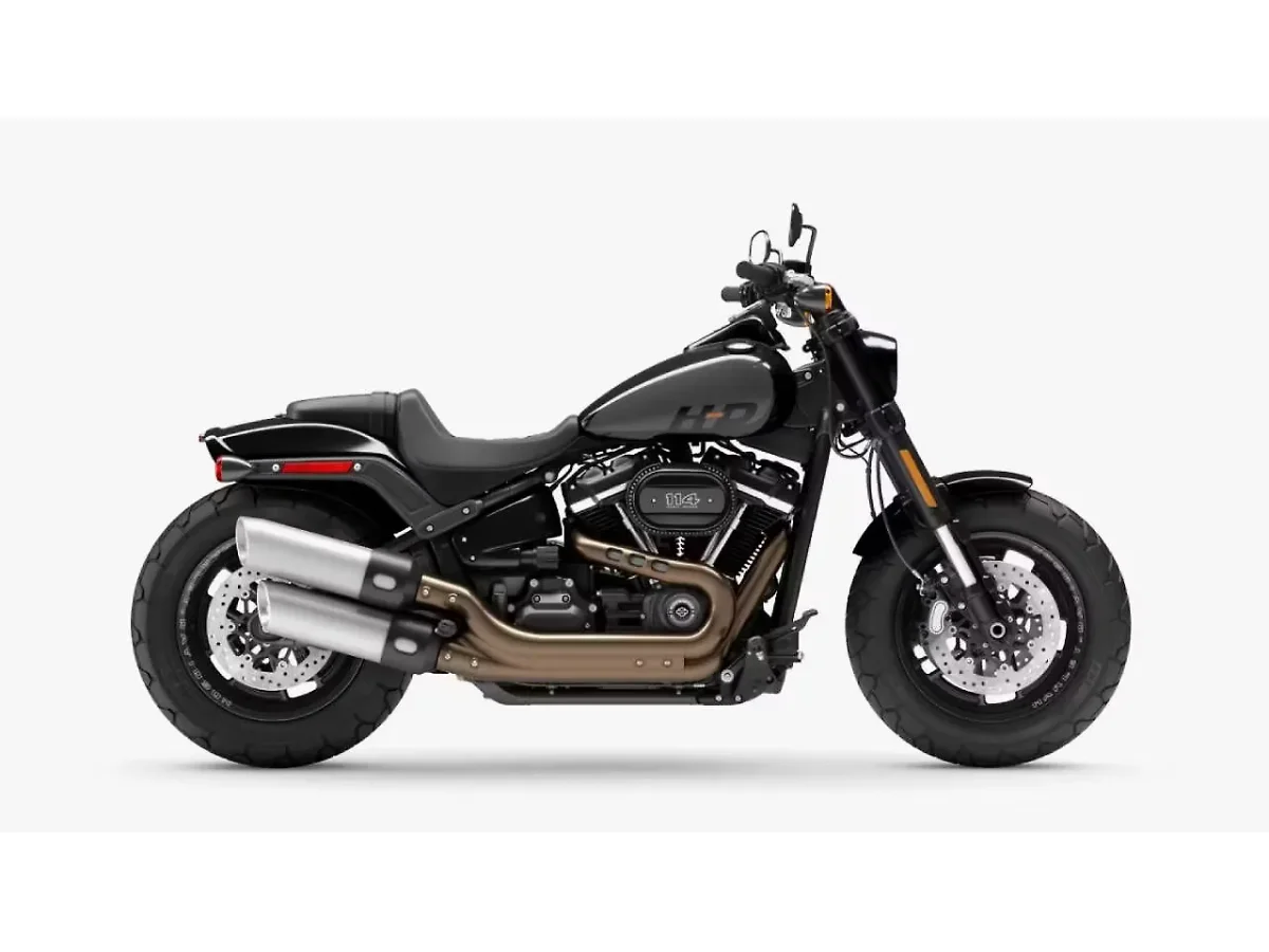 Harley-Davidson Fat Bob in Vivid Black colour - side profile