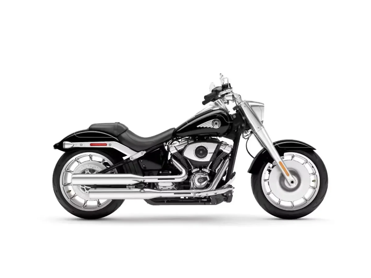 Harley-Davidson Fat Boy in Vivid Black colour - side profile