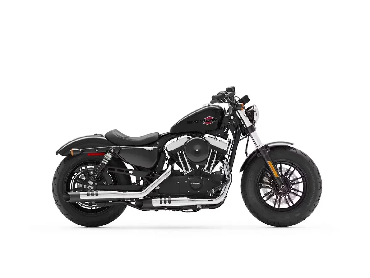 Harley-Davidson Forty-Eight in Vivid Black colour - side profile