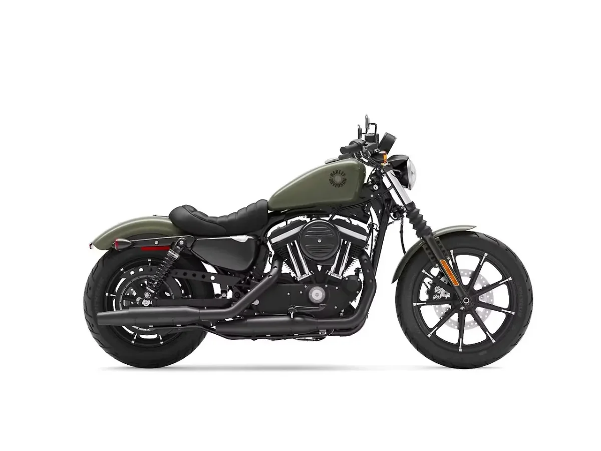 Harley-Davidson Iron 883 in Deadwood Green colour - side profile
