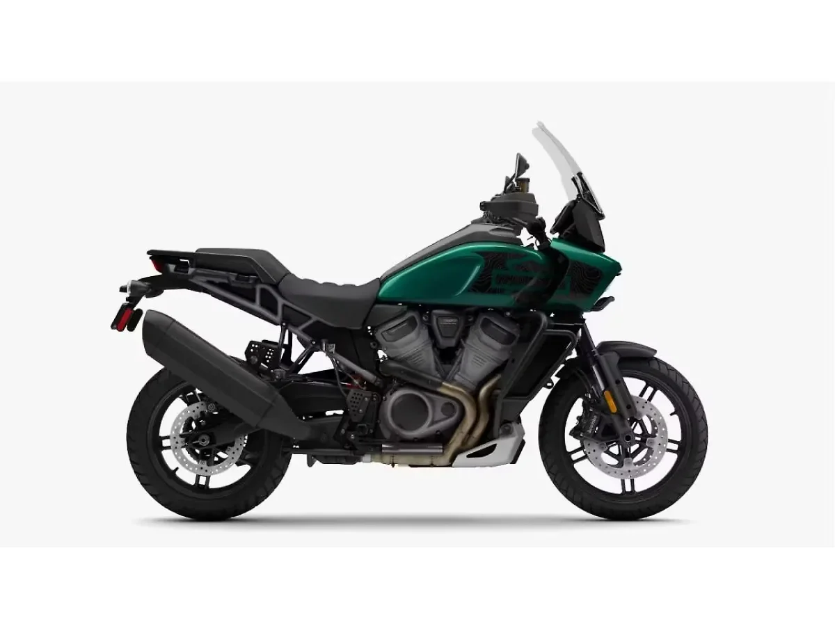 Harley-Davidson Pan America 1250 Special in Alpine Green colour - side profile