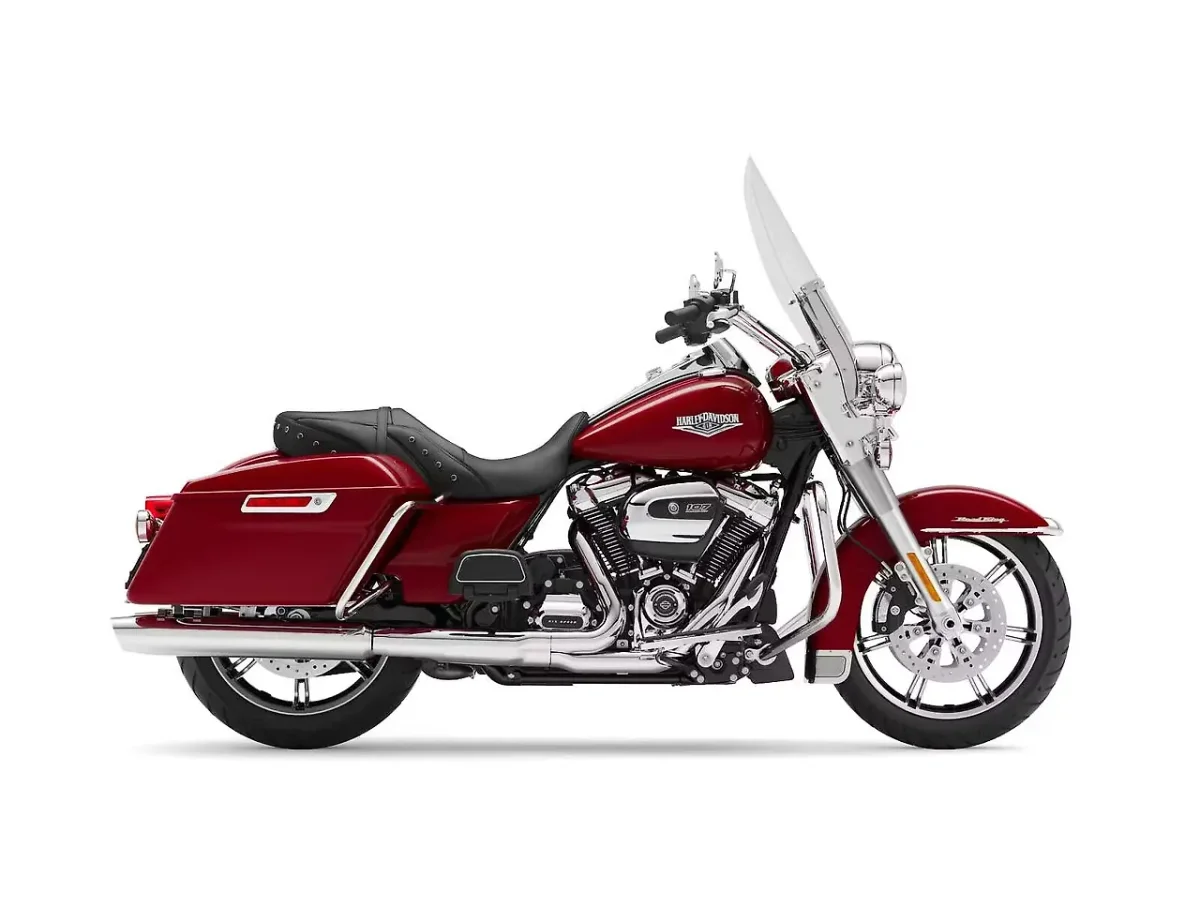 Harley-Davidson Road King in Billiard Red colour - side profile