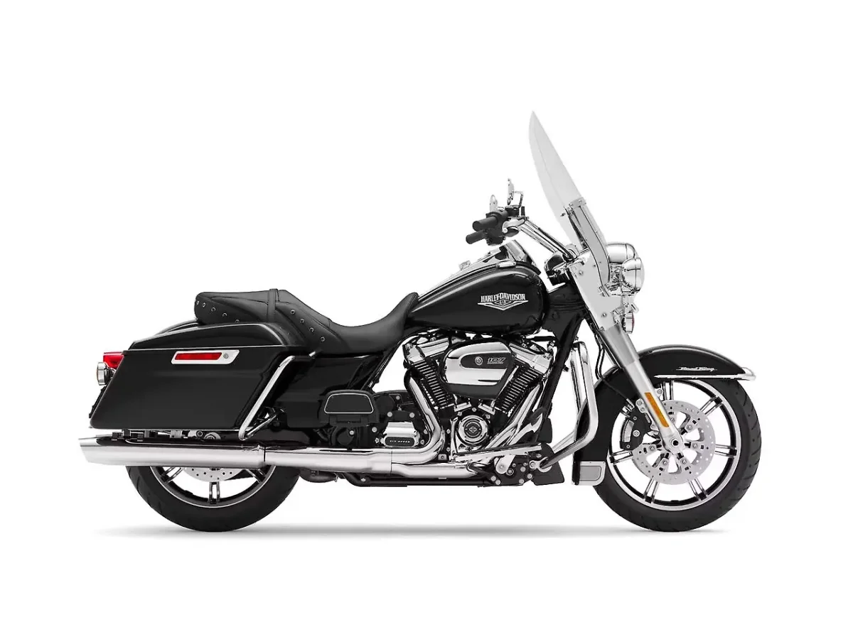 Harley-Davidson Road King in Vivid Black colour - side profile