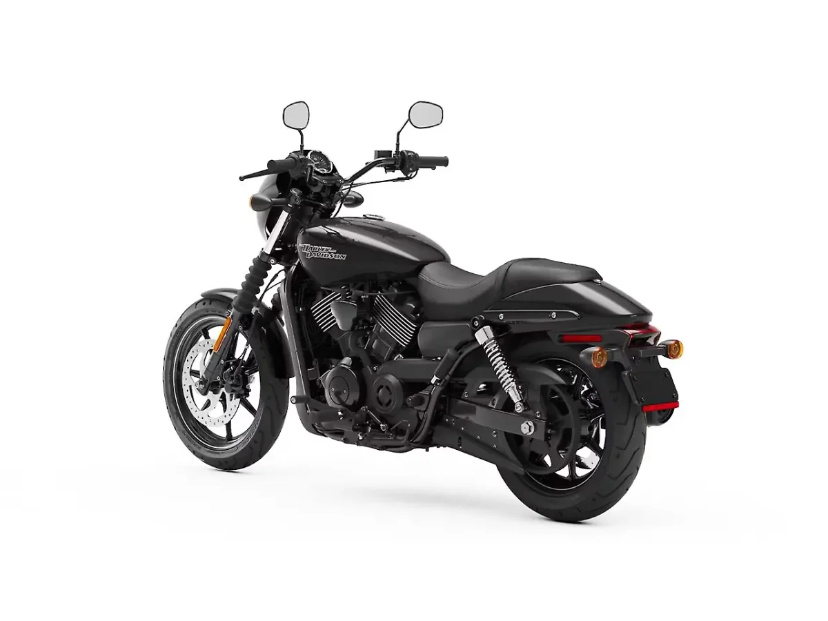 Right side profile of Harley-Davidson Street 750 motorcycle