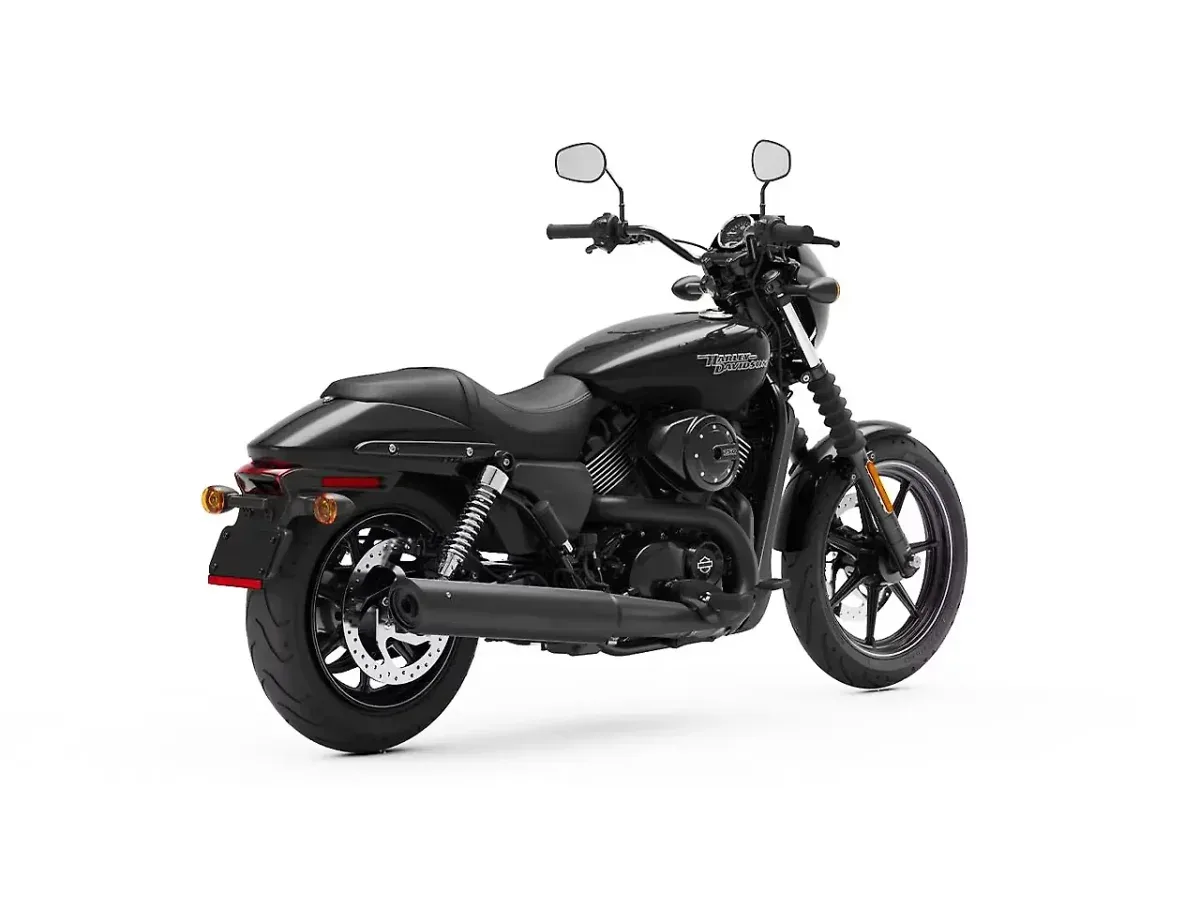 Rear view of Harley-Davidson Street 750 motorcycle