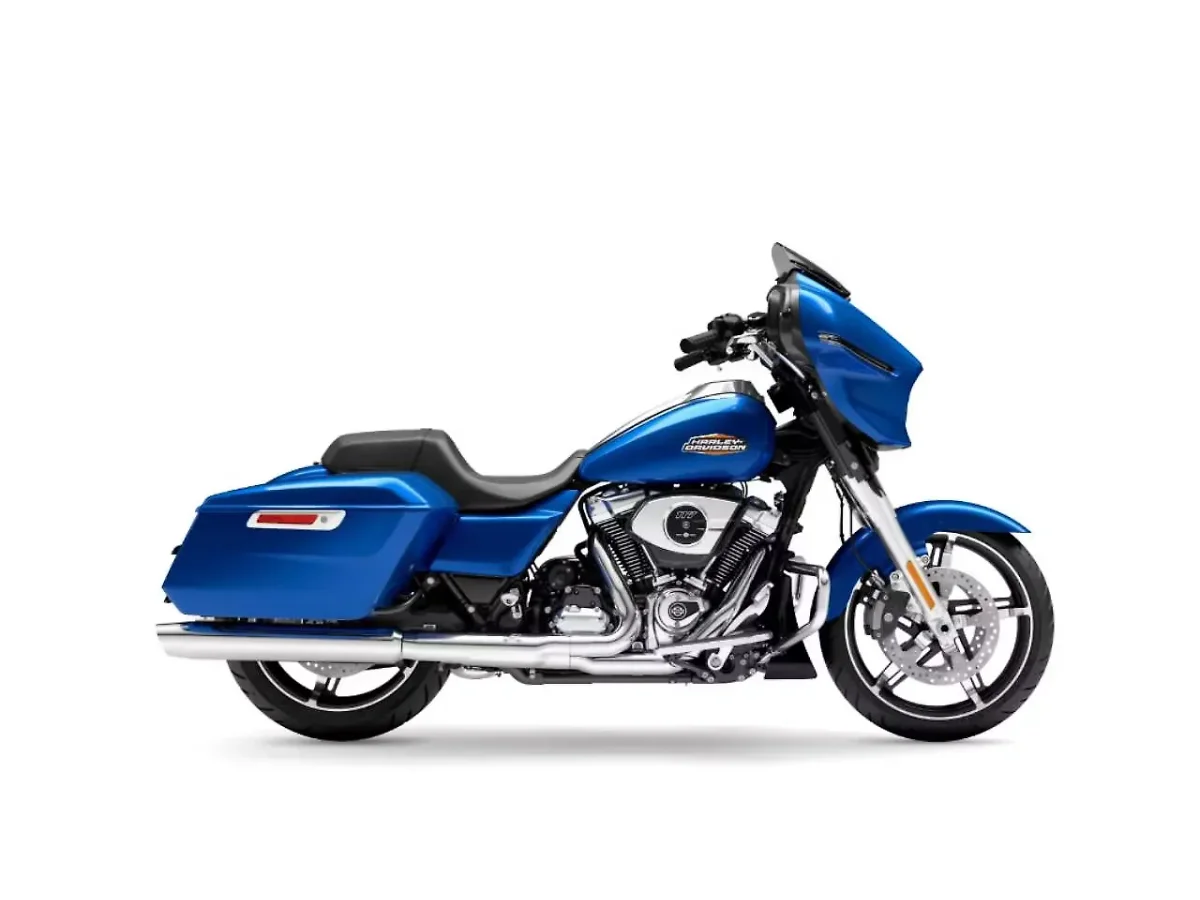 Harley-Davidson Street Glide Blue Burst motorcycle side profile