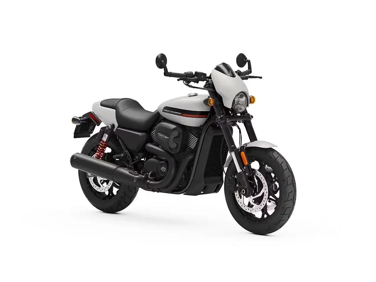Harley-Davidson Street Rod in white finish shown from front three-quarter angle