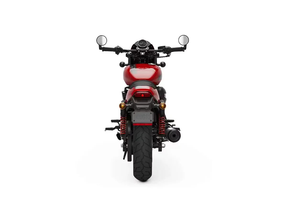 Harley-Davidson Street Rod motorcycle rear view in Performance Orange finish
