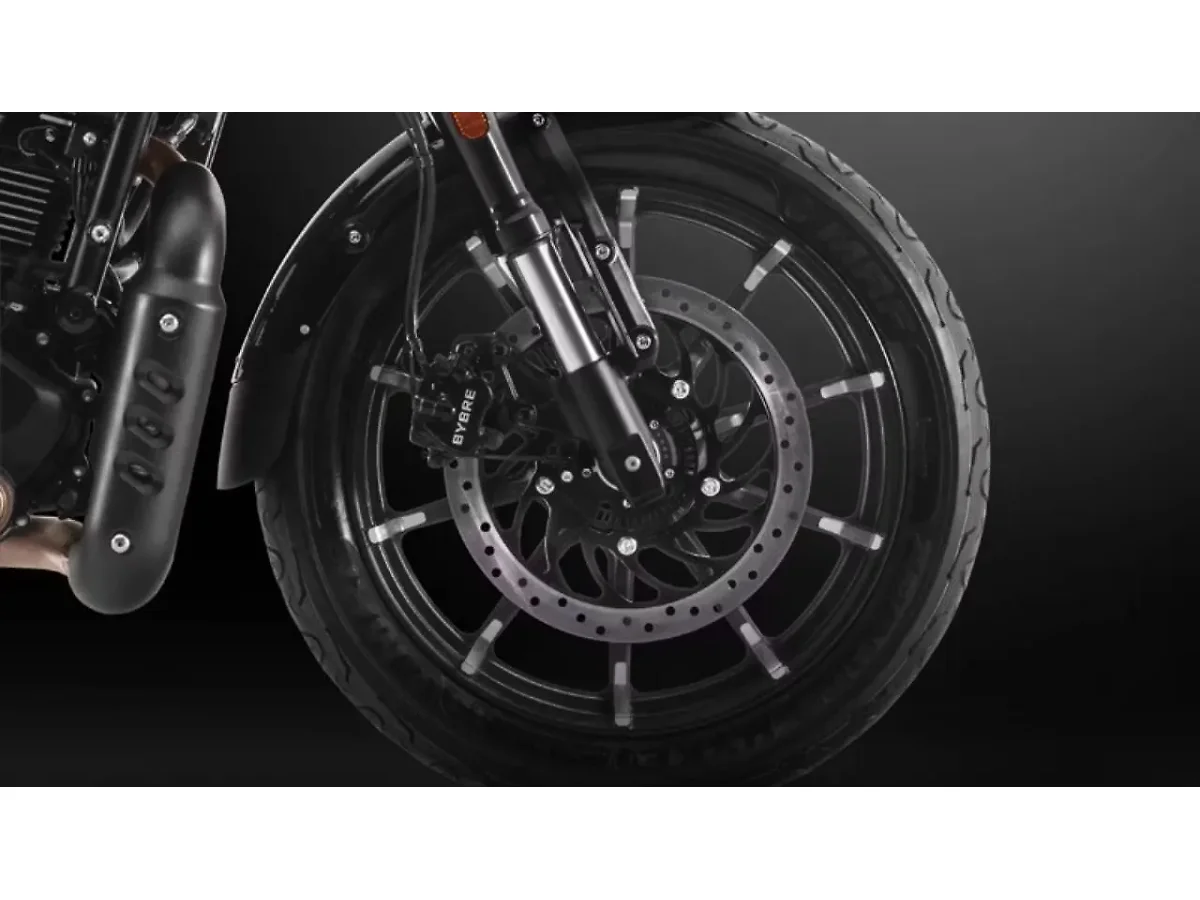 Harley-Davidson X440 front wheel and braking system close-up