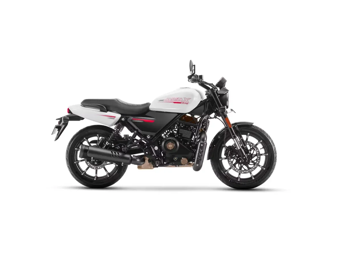 Harley-Davidson X440 Pearl White motorcycle side profile