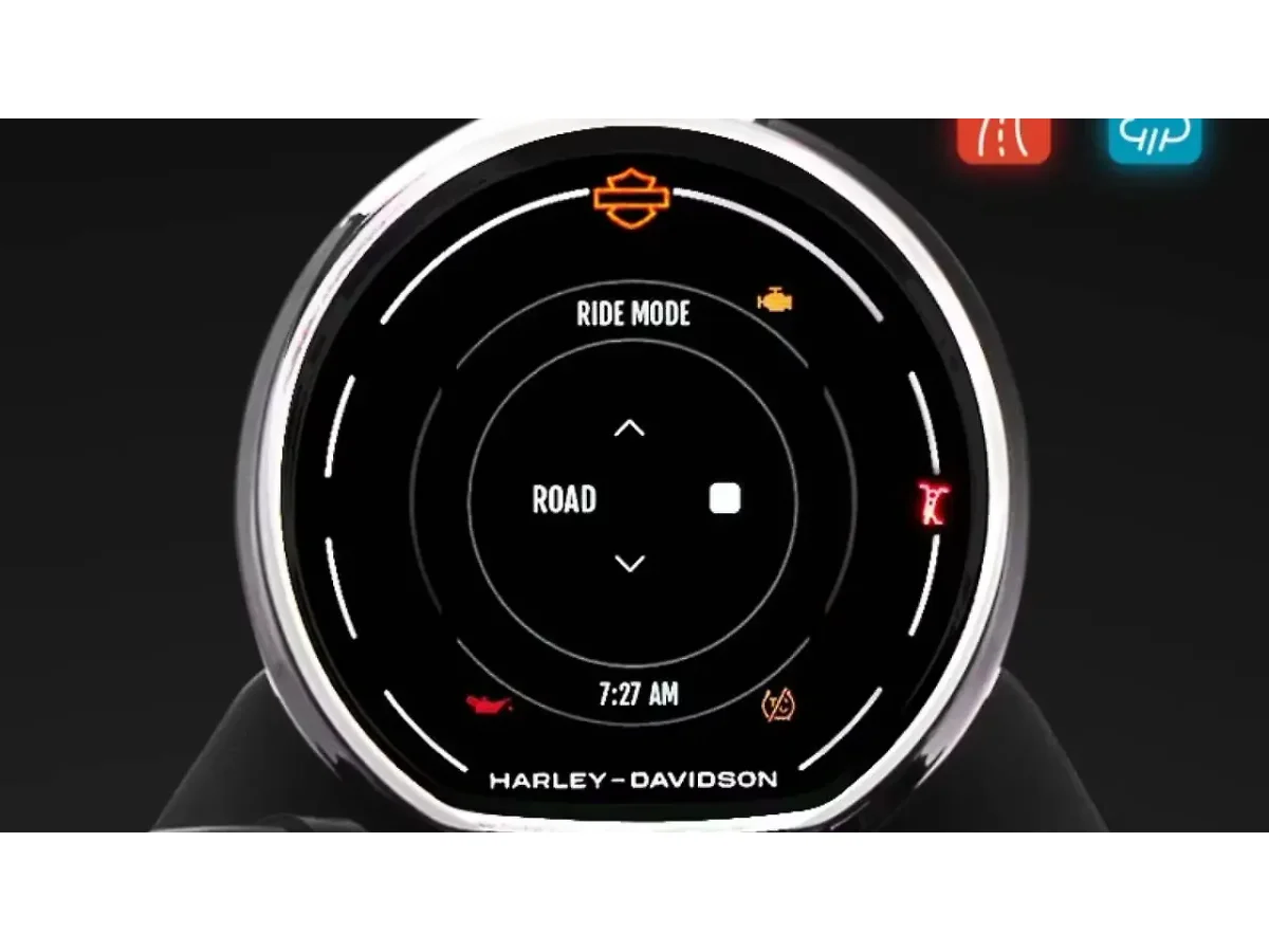 Harley-Davidson X440 digital instrument cluster displaying ride modes
