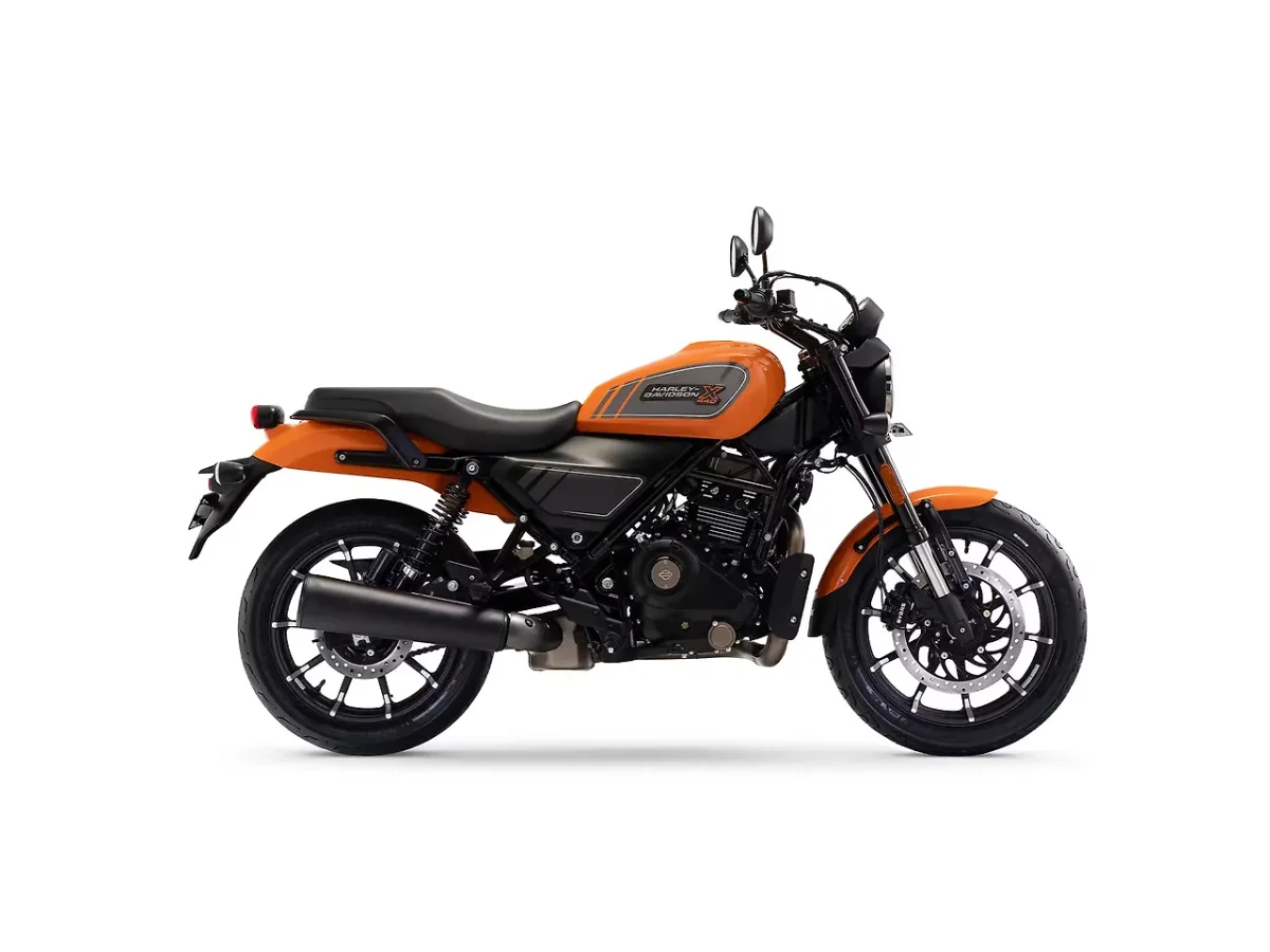 Harley-Davidson X440 Baja Orange motorcycle side profile