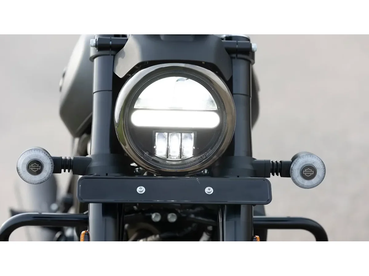 Harley-Davidson X440 LED daytime running lamp and headlight close-up