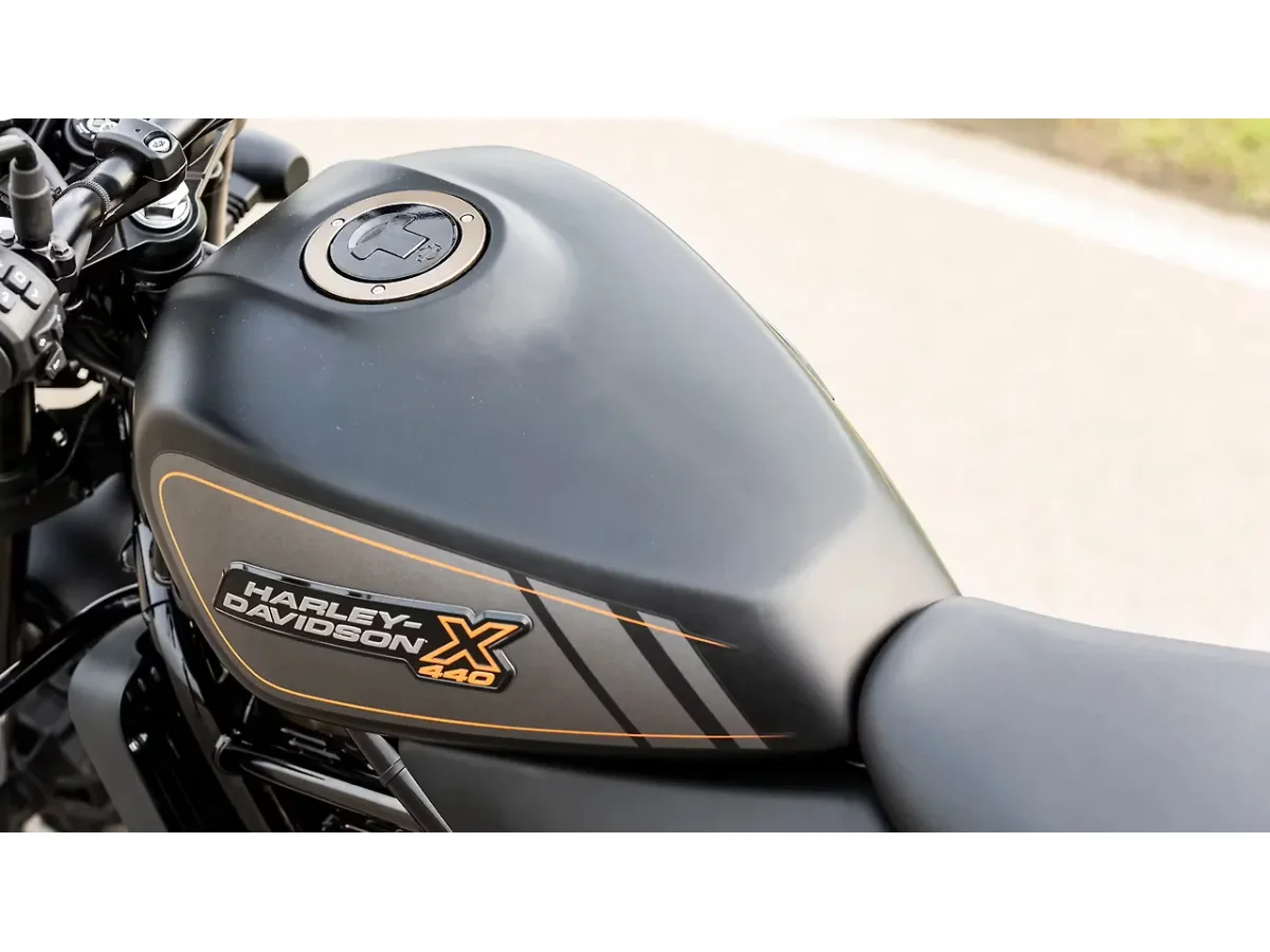 Harley-Davidson X440 fuel tank with Harley-Davidson branding