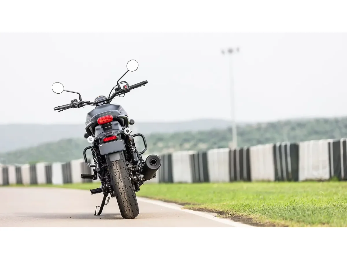 Harley-Davidson X440 motorcycle rear view on a test track