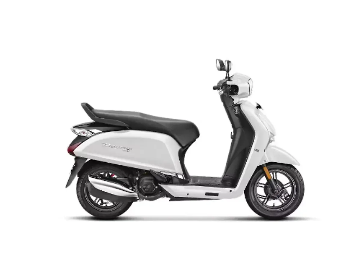 Hero Destini 110 Eternal White scooter side profile