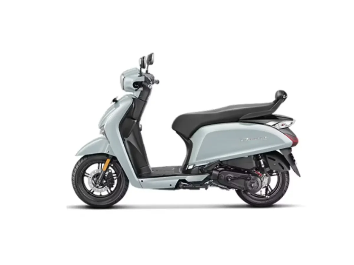 Hero Destini 110 Aqua Grey scooter left side profile