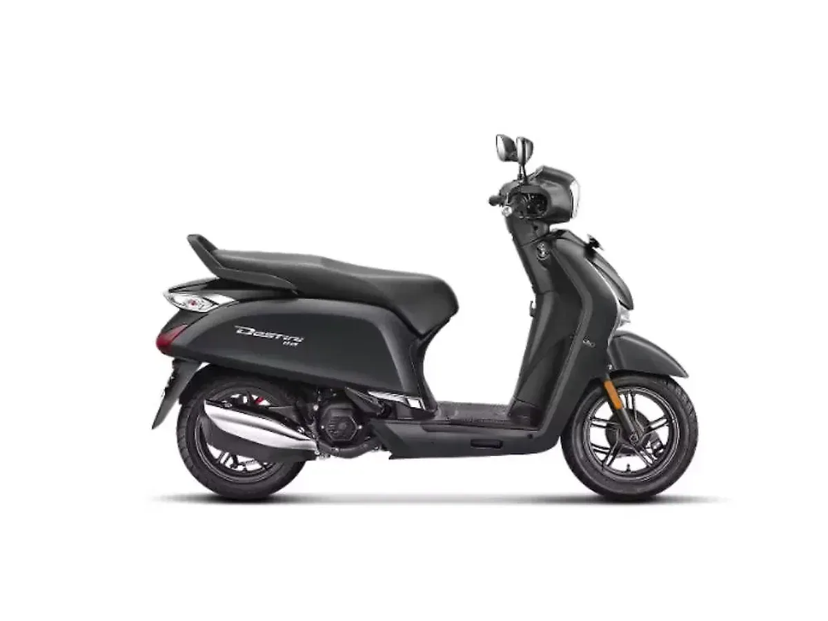 Hero Destini 110 Matt Steel Grey scooter side profile