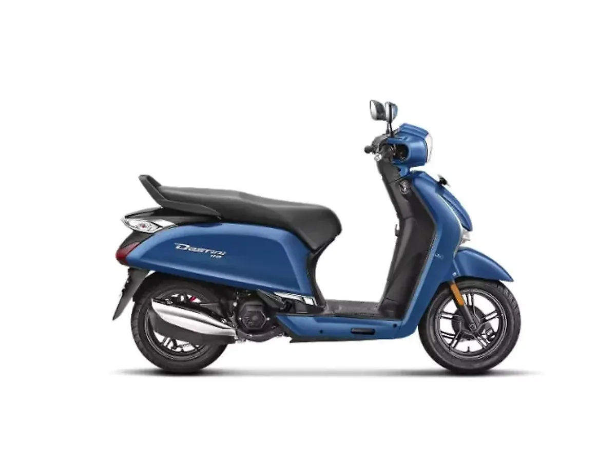Hero Destini 110 Nexus Blue scooter side profile