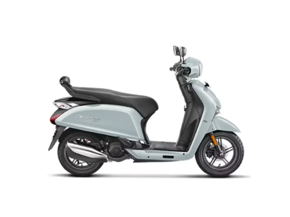 Hero Destini 110 Aqua Grey scooter right side profile