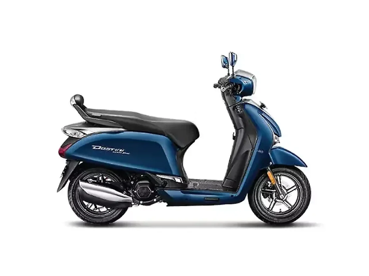 Hero Destini 125 Cosmic Blue scooter side profile