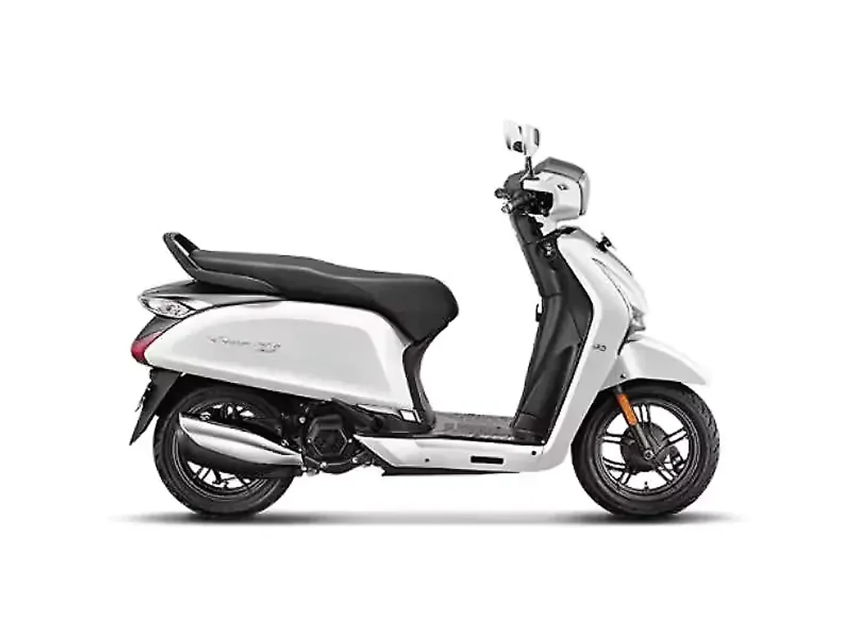 Hero Destini 125 Eternal White scooter side profile